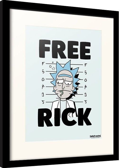 Rick and Morty - Free Rick Gerahmte Poster, Bilder, 34.5 × 44.3 cm