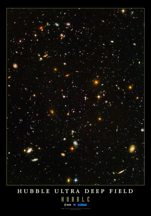 Leinwand Poster, Bilder Hubble Ultra Deep Field, ESA, Nasa, Hubble Telescope, 70 × 100 cm