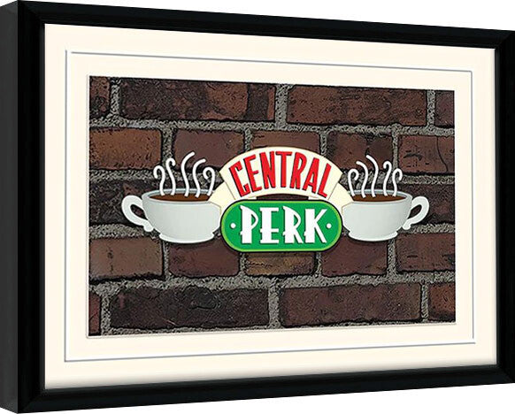 Friends - Central Perk Sign Gerahmte Poster, Bilder, 44.5 × 34.3 cm