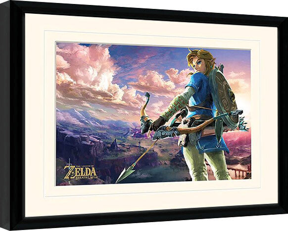 The Legend of Zelda: Breath of the Wild - Hyrule Landscape Gerahmte Poster, Bilder, 44.5 × 34.3 cm