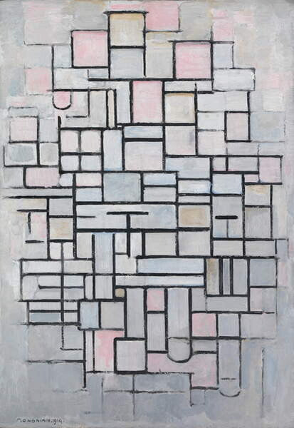 Leinwand Poster, Bilder Composition No. IV, 1914, Mondrian, Piet, 70 × 100 cm