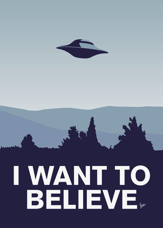 Leinwand Poster, Bilder I want to Believe-X-Files, 65 × 90 cm