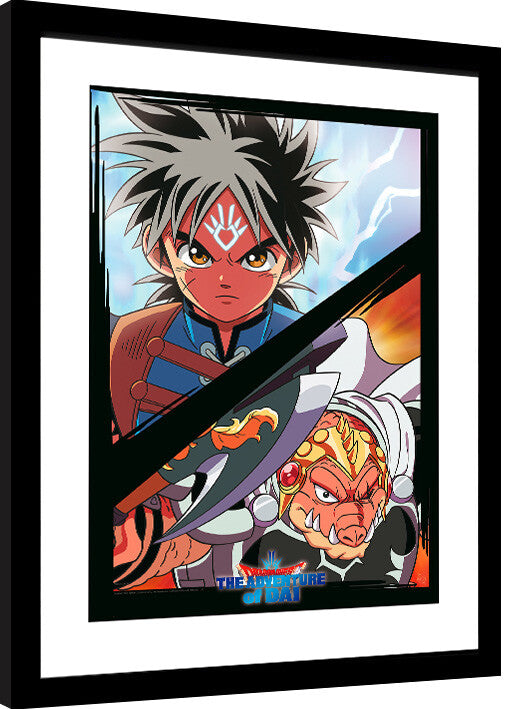 Dragon Quest DAI - DAI vs Crocodine Gerahmte Poster, Bilder, 34 × 44.2 cm