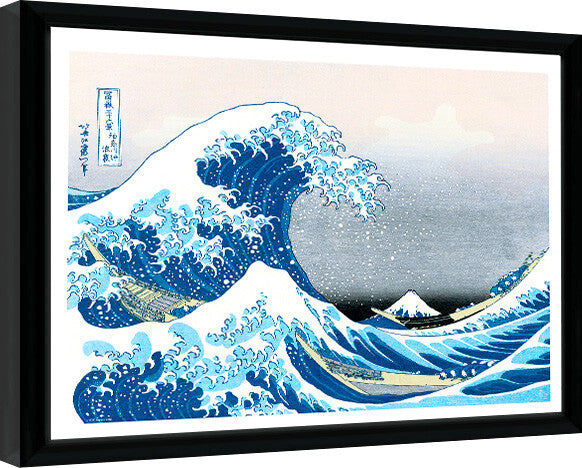 Hokusai - Great Wave Gerahmte Poster, Bilder, 34 × 44.2 cm