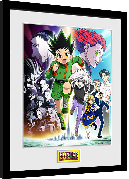 Hunter x Hunter - Key Art Running Gerahmte Poster, Bilder, 34 × 44.2 cm