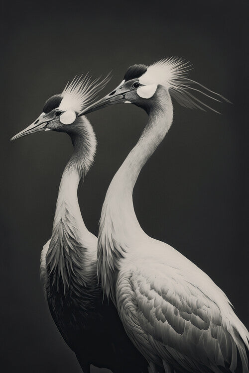 Leinwand Poster, Bilder Cranes, Treechild, 60 × 90 cm