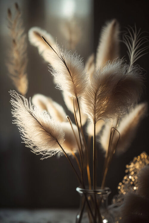 Leinwand Poster, Bilder Pampas Grass In Sunlight, Treechild, 60 × 90 cm