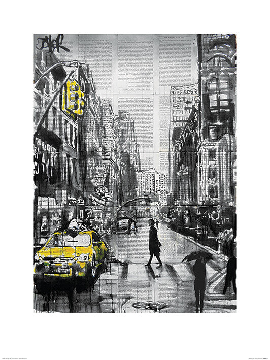 Kunstdruck Loui Jover - Brooklyn Cab, 40 × 50 cm