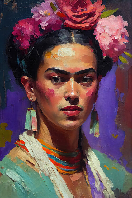 Leinwand Poster, Bilder Portrait Of Frida, Treechild, 60 × 90 cm