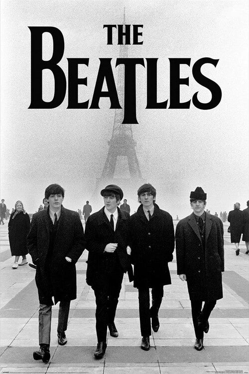 The Beatles - Eiffel Tower Poster, Plakat, 61 × 91.5 cm