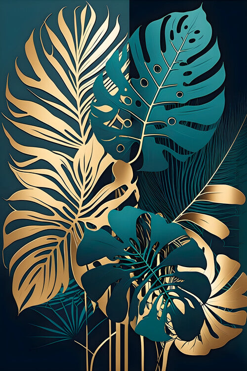 Leinwand Poster, Bilder Monstera Blätter, 60 × 90 cm