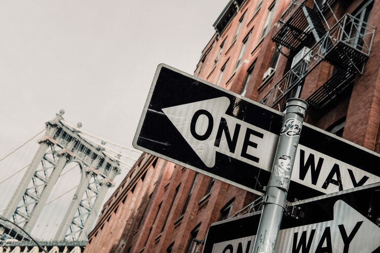 Leinwand Poster, Bilder Manhattan Bridge One Way, Rikard Martin, 90 × 60 cm