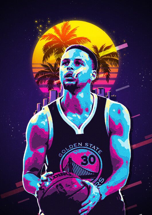 Leinwand Poster, Bilder Chef Curry retro80s, 65 × 90 cm