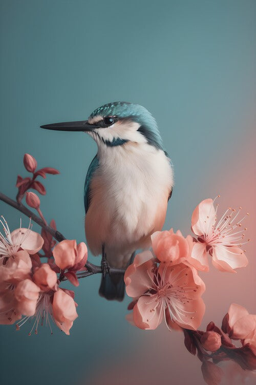 Leinwand Poster, Bilder Kingfisher bird, 60 × 90 cm