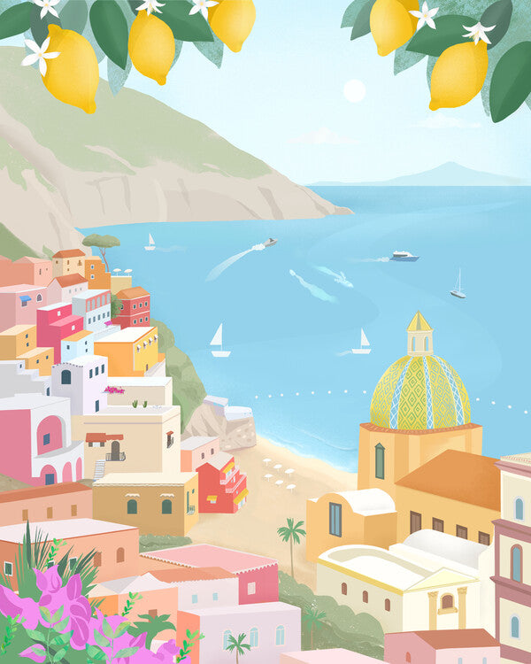 Leinwand Poster, Bilder Positano, Italy, 70 × 90 cm