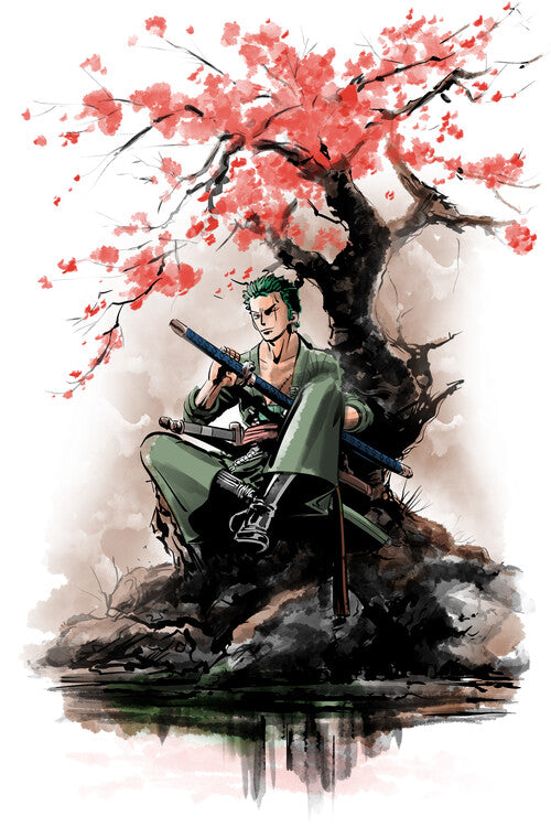 Leinwand Poster, Bilder Pirate hunter under the tree, 60 × 90 cm