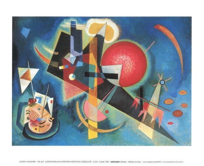 Kunstdruck In Blue, Wassily Kandinsky, 80 × 60 cm