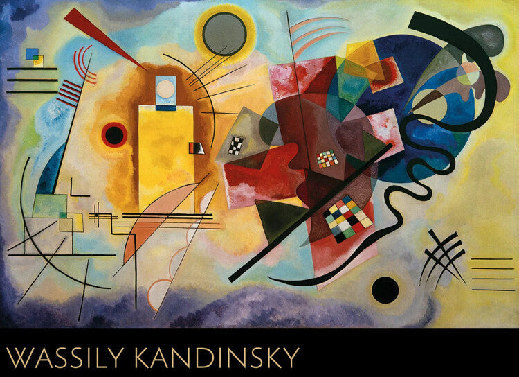 Kunstdruck Gelb, Rot, Blau, Wassily Kandinsky, 120 × 87 cm