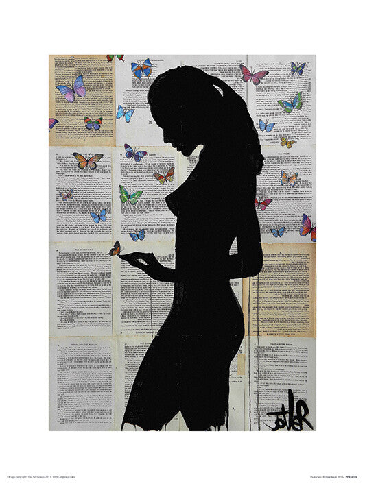 Kunstdruck Loui Jover - Butterflies, 40 × 50 cm