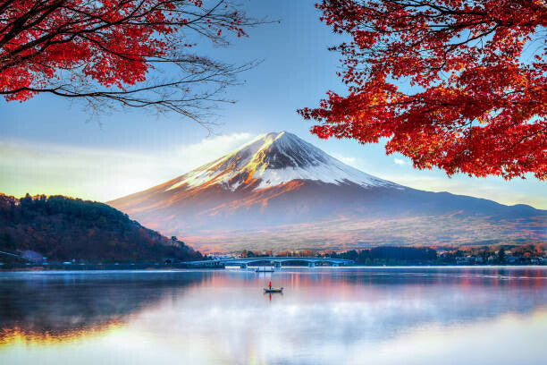 Leinwand Poster, Bilder Fuji Mountain in Autumn, DoctorEgg, 90 × 60 cm