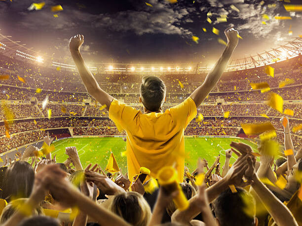 Leinwand Poster, Bilder Fans at stadium, Dmytro Aksonov, 80 × 60 cm