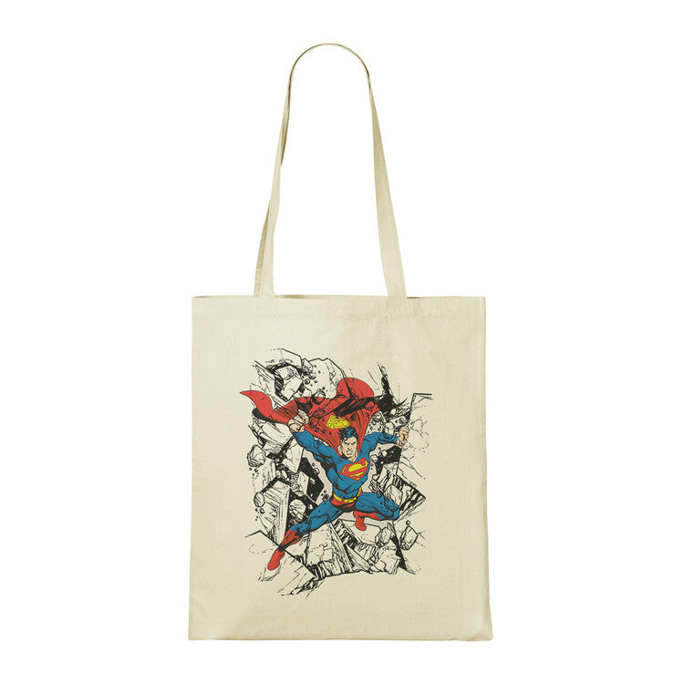 Tasche Superman - Breaking The Wall, 100% Baumwolle
