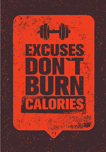 Leinwand Poster, Bilder Excuses Don't Burn Calories. Gym Fitness, subtropica, 70 × 100 cm