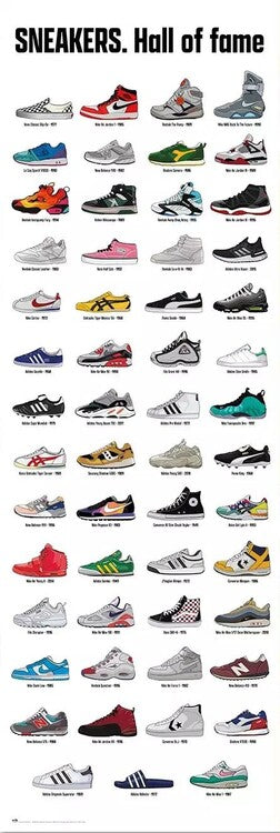 Sneakers - Hall of Fame Poster, Plakat, 53 × 158 cm