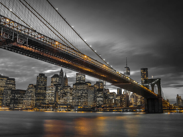 Leinwand Poster, Bilder Brooklyn Bridge, 80 × 60 cm