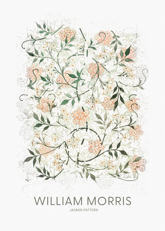 Leinwand Poster, Bilder Jasmine, William Morris, 65 × 90 cm