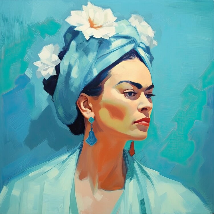 Leinwand Poster, Bilder Frida Kahlo Poster - Frida Kahlo Kunstdruck, 70 × 70 cm