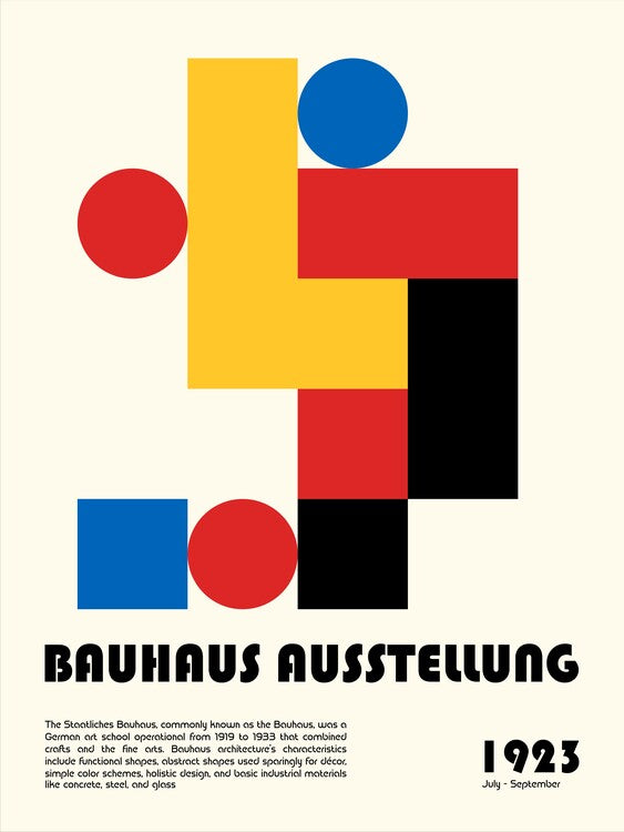 Leinwand Poster, Bilder Bauhaus Ausstellung, Retrodrome, 60 × 80 cm