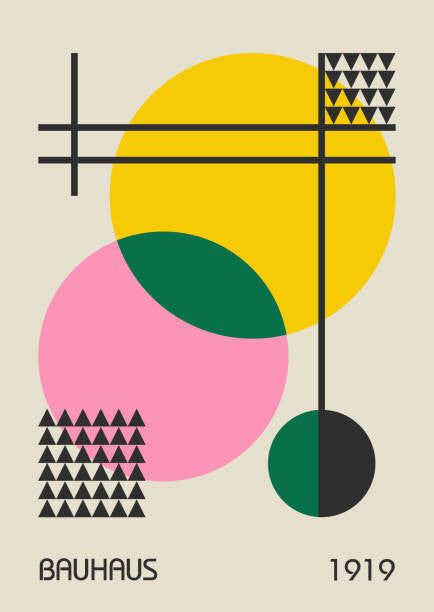 Leinwand Poster, Bilder Minimal vintage 20s geometric design posters,, Mariia Akimova, 65 × 90 cm