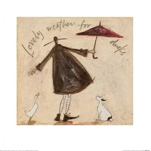 Kunstdruck Sam Toft - Lovely Weather For Ducks, 30 × 30 cm