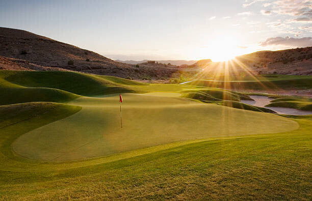 Leinwand Poster, Bilder Putting Green at Sunset, Ken Redding, 100 × 65 cm