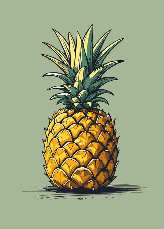 Leinwand Poster, Bilder Pineapple, 65 × 90 cm