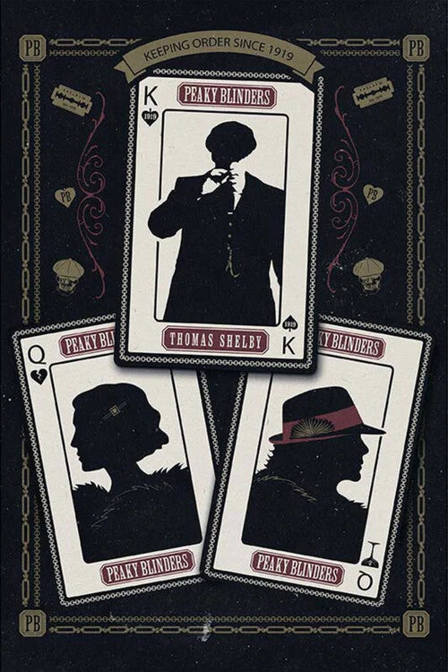 Peaky Blinders - Cards Poster, Plakat, 61 × 91.5 cm