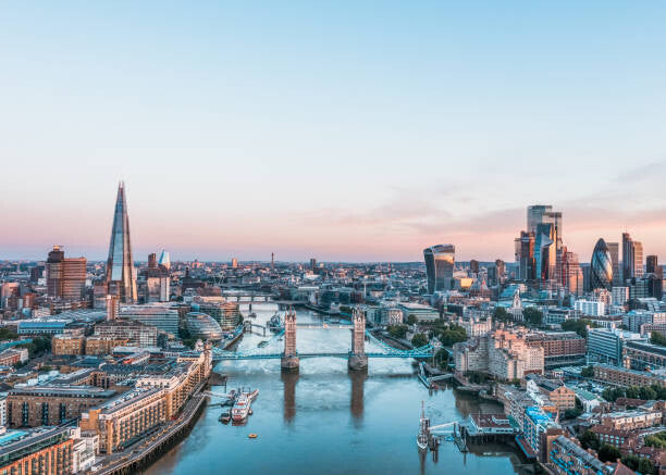 Leinwand Poster, Bilder An elevated view of the London, Karl Hendon, 90 × 65 cm