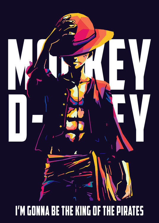 Leinwand Poster, Bilder Luffy One Piece, 65 × 90 cm