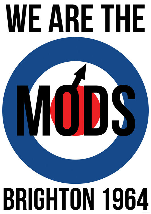 Mods - Target / We Are The Mods 1964 Poster, Plakat, 59.4 × 84.1 cm