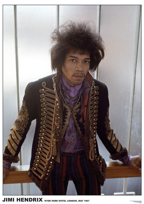 Jimi Hendrix - Hyde Park Hotel 1967 Poster, Plakat, 59.4 × 84.1 cm