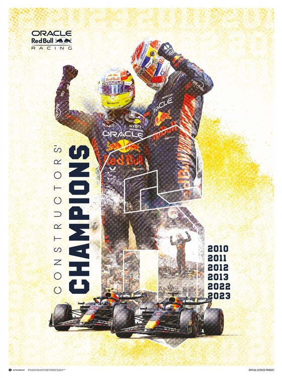 Kunstdruck Oracle Red Bull Racing - F1 World Constructors' Champions 2023, 40 × 50 cm