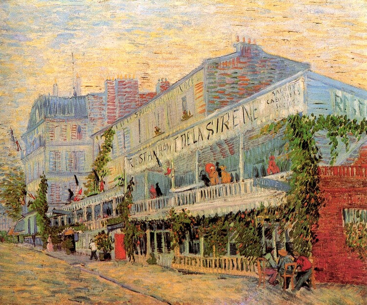 Leinwand Poster, Bilder Restaurant de la Sirene at Asnieres, 1887, Vincent van Gogh, 70 × 60 cm