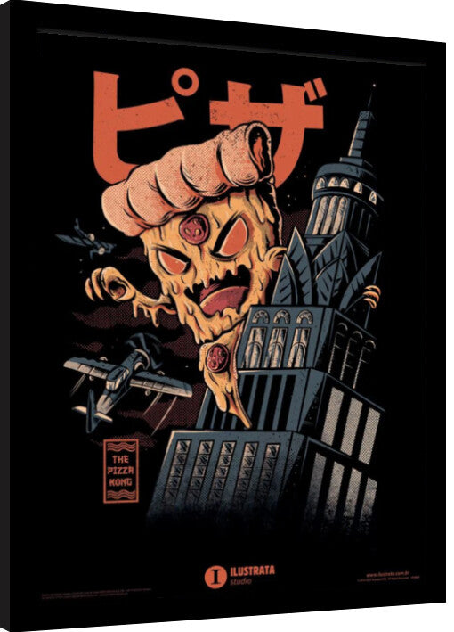 Ilustrata - The Pizza King Gerahmte Poster, Bilder, 34.3 × 44.5 cm