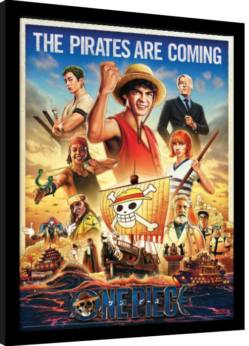 One Piece Live Action - Keyart Gerahmte Poster, Bilder, 34.3 × 44.5 cm