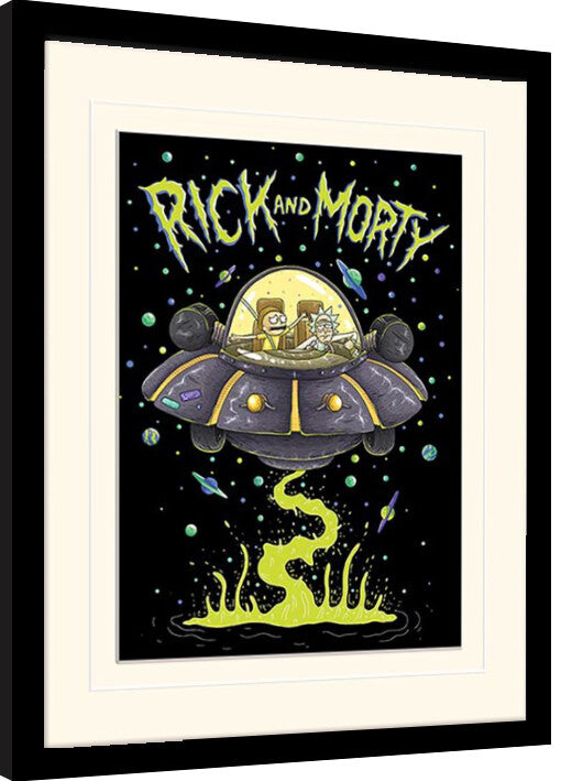 Rick and Morty - UFO Gerahmte Poster, Bilder, 34.3 × 44.5 cm