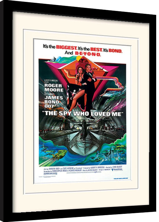 James Bond - Spy Who Loved Me Gerahmte Poster, Bilder, 34.3 × 44.5 cm