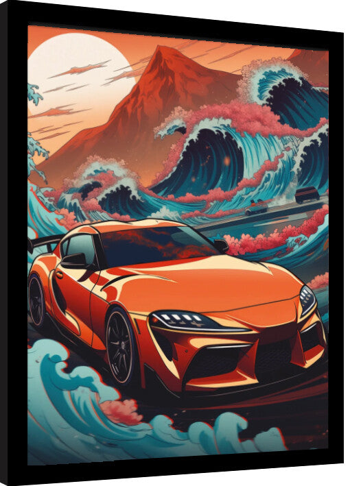 Wave Collection - Wave Cars Zupra Gerahmte Poster, Bilder, 34.3 × 44.5 cm
