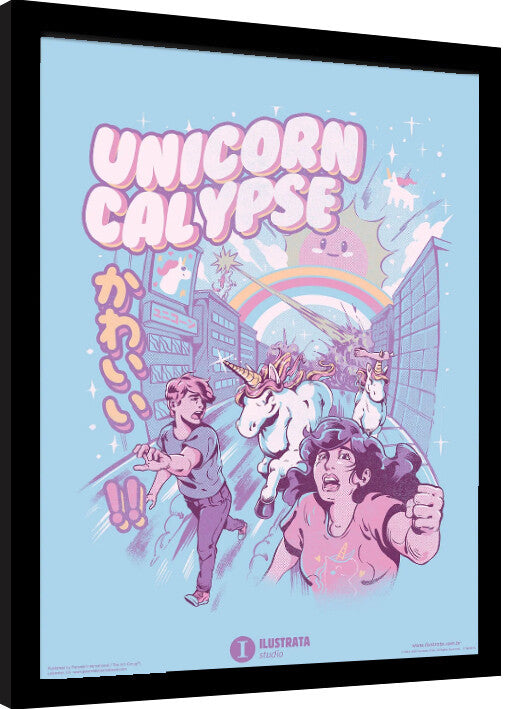 Ilustrata - Unicorncalypse Gerahmte Poster, Bilder, 34.3 × 44.5 cm