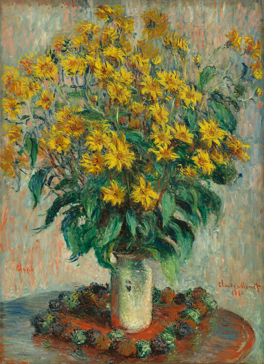 Jerusalem Artichoke Flowers (1880), Claude Monet Poster, Plakat, 30 × 40 cm